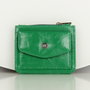 Zoozie Bags Billetera de Cuero Verde con Soporte para Tarjetas